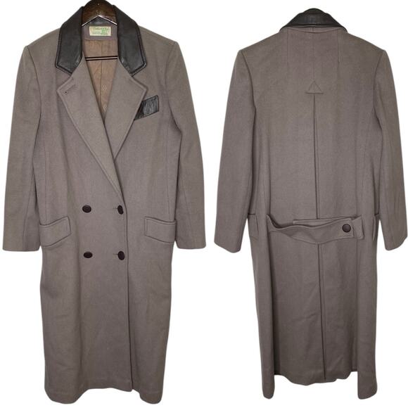 Fashions by Jill Wool Trench Coat Vintage Mocha Brown, size Medium - Picture 1 of 10